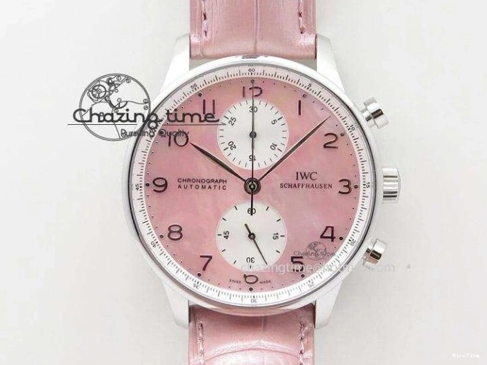 MIROTIME 0319 Unique Portuguese IW3714 Diam ZF V2 1:1 Best Edition Gray Dial On Brown Leather Strap A79350 (Slim Movement) 7250